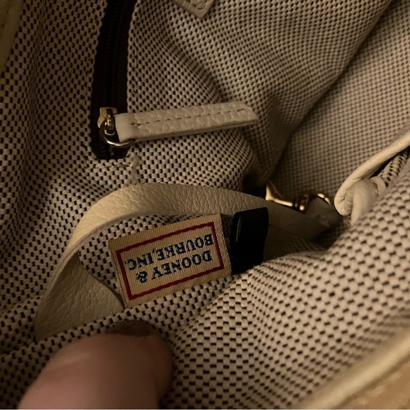 Dooney & Bourke Small Logo Cream Canvas Bucket Bag - Picture 4 of 6